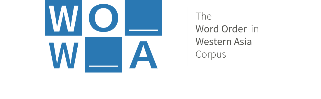 WOWA — Word order in Western Asia